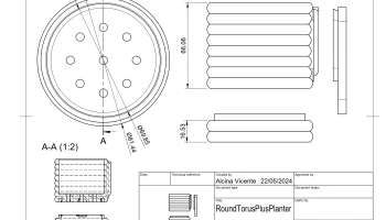 Круглая ваза/кашпо Torus Plus 9