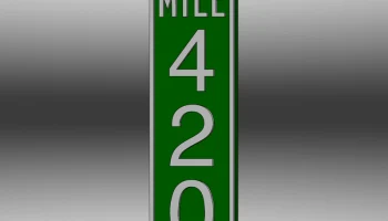 Дорожный знак "420 миль" - магнит на холодильник (горячая... 1