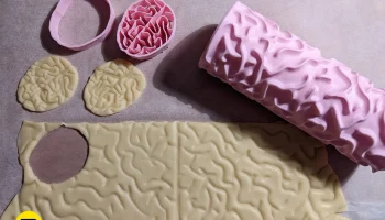 Роликовая формочка для печенья с текстурой мозга 1