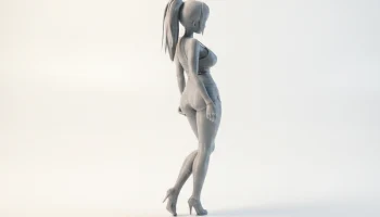 Фигурка девушки аниме, персонаж манги, 3D-печать 3