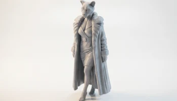 Фигурка девушки-гепарда женского персонажа для 3D-печати 1