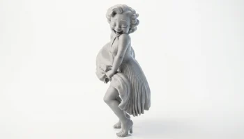 Статуэтка "Застенчивая девушка" Женская фигура для 3D-пе... 1