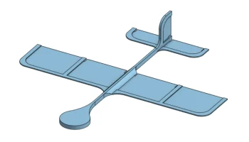 Простой самолетик - планер, всего 20г пластика! 1