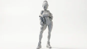 Фигурка спортивной девушки, женский персонаж, 3D-печать 2
