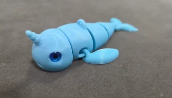 Шарнирный брелок Narwhal, совместимый со стеклянным глаз... 3