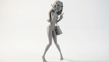 Крутая фигурка пляжной девушки, женский персонаж, 3D-печать 2