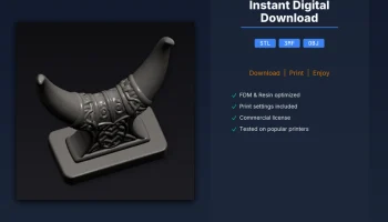 Подставка для рога для питья Viking - STL-файл для 3D-пе... 1