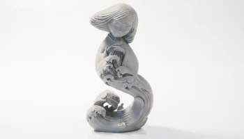 Волна Девушка Текущая Скульптура Женская Фигура 3D-печати 1