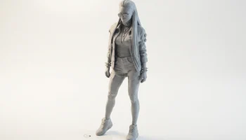 Крутая фигурка девушки-гота из фильмов, ТВ, 3D-печать 1