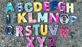 3D буквы алфафита с декором 4