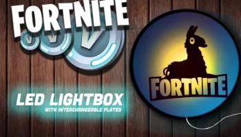 Fortnite Llama - Световой короб/настенное искусство - Бы...