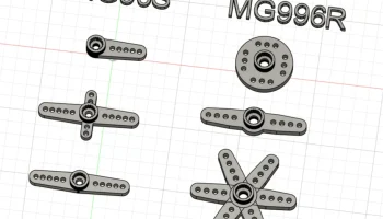 Кронштейны для сервомоторов MG90S и MG996R 0