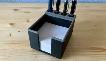 Бокс для заметок с 4 держателями для ручек