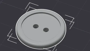 Модель для печати обычной пуговицы Модель для печати обычной пуговицы