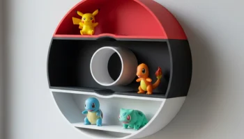 Настенная полка вдохновленная PokeBall