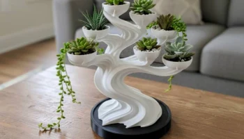 Современная инсталляция для бонсаи