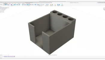 Бокс для заметок с 4 держателями для ручек 3