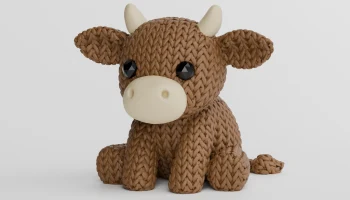 Фигурка вязанного бычка 1