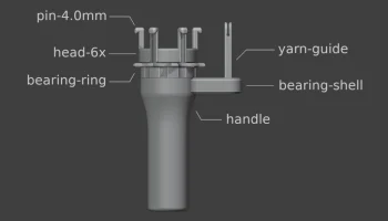 Машинка для французской вязки. Модель для 3D печати. 4