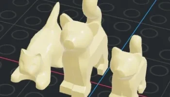 LEGO модели кота и котенка LEGO модели кота и котенка
