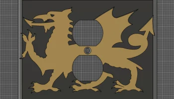 Крышка розетки Welsh Dragon