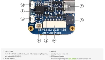 ESP32-S3 Корпус 1,69 дюйма 1