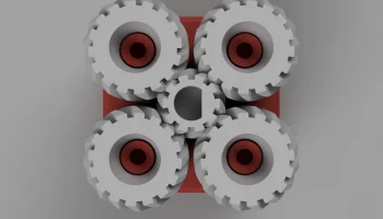 Gear Fidget Toy 04 - Маленький квадрат с вращением 5
