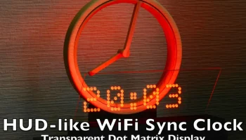 Часы с синхронизацией по Wi-Fi в стиле HUD/прозрачный мат...