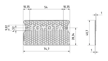 Модель 13 Бамбук - гриль Toyota 3D наборы............ 1