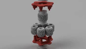 Gear Fidget Toy 05 - Плоский шестиугольник со вращением 7