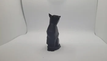 Сидящий низкополигональный кот - ремикс... 2