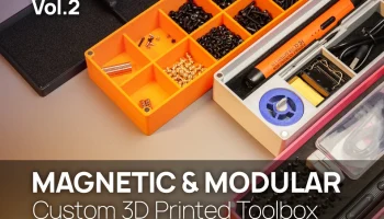 Магнитный ящик для инструментов, напечатанный на 3D-принт..