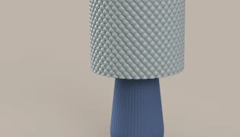 Настольная лампа Mid Century Bubble Shade с ребристым осн... 9