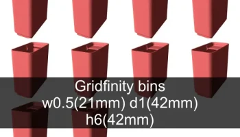 Коллекция чашек Gridfinity высота 6 (46 мм)... 3