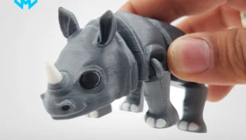 Articulated Flexi Rhino - милая игрушка, напечатанная на ... 4