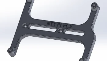 Крепление Voron на DIN-рейку для BTT Pi v1.2........