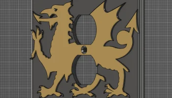 Крышка розетки Welsh Dragon 1