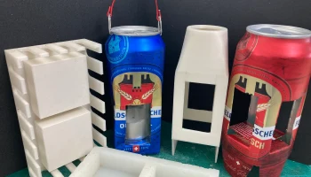 Фонарь из банки из-под газировки с помощью шаблонов, напе..