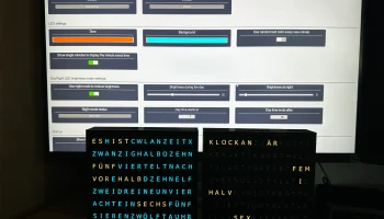 Светодиодная матрица WordClock 16x8 (2023-V2)........