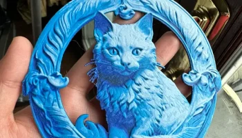 Рельефная Камея Кошка (Живопись Нитями)...