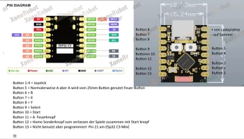 Аркадный джойстик Bluetooth ESP32 C3 7