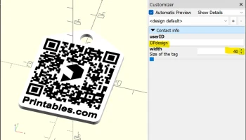 QR-брелок для печати, настраиваемый OpenSCAD...... 1