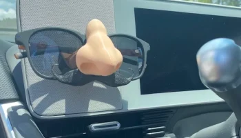 Магнитный держатель солнцезащитных очков Stupid Nose для ...