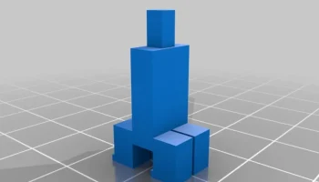 Крипер Майнкрафт из двух частей. 2