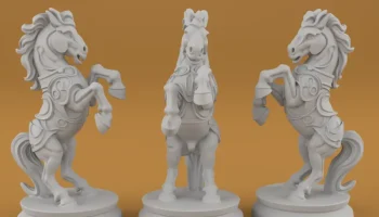 Органические шахматы STL Художественный дизайн для 3D-печ... 9