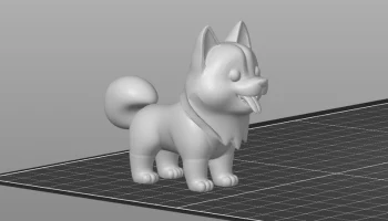 Baby Dog Husky Clay персонаж каваи 3D модель......... 1