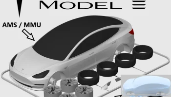 Карта комплекта Tesla Model 3 (масштаб 1:24).........