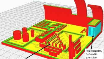 Тест "Все в одном" 3D-принтера с реальными опорами......... 2