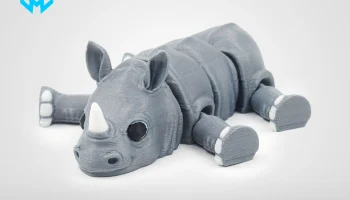 Articulated Flexi Rhino - милая игрушка, напечатанная на ...