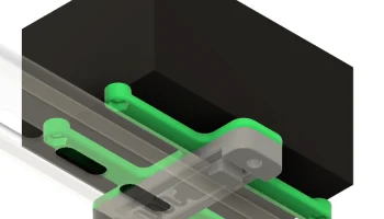 Крепление Waveshare USB-HUB-4U для кронштейна на DIN-рейк.. 1